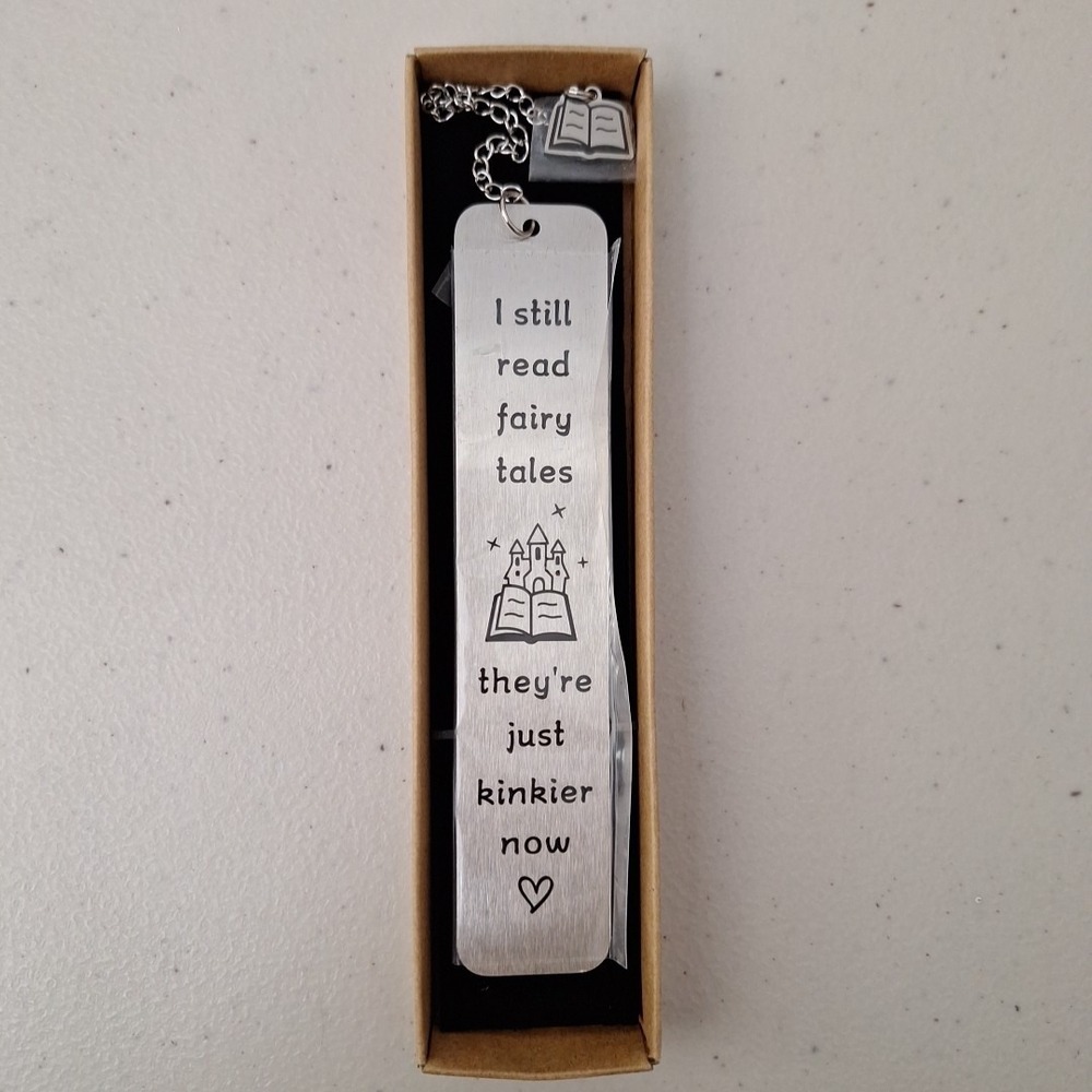 NEW Erotica Romance Metal Bookmark Gift Read Fairy Tale Bit Kinkier Now